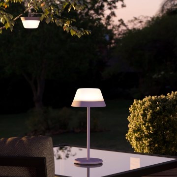Eglo - LED RGBW Stmievateľná dotyková vonkajšia lampa 2v1 LED/1,5W/5V 2600 mAh IP54 fialová