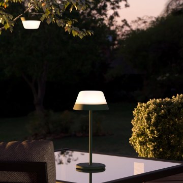 Eglo - LED RGBW Stmievateľná dotyková vonkajšia lampa 2v1 LED/1,5W/5V 2600 mAh IP54 zelená