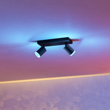 Eglo - LED RGBW stmievateľné bodové svietidlo 2xLED/3,7W/230V 2700-6500K čierna