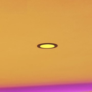 Eglo - LED RGBW stmievateľné kúpeľňové podhľadové svietidlo LED/5W/230V 2700-6500K priemer 12 cm IP44 čierne