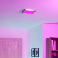 Eglo - LED RGBW stmievateľné kúpeľňové stropné svietidlo LED/10,5W/230V 2700-6500K 22x22 cm IP44 matný chróm