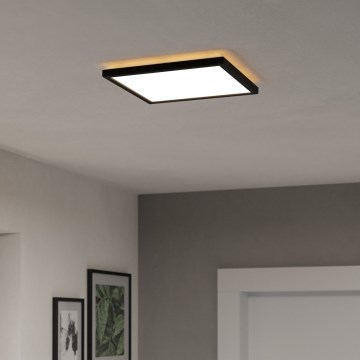 Eglo - LED RGBW Stmievateľné kúpeľňové stropné svietidlo LED/13,4W/230V 2700-6500K 29x29 cm IP44 čierna