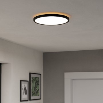 Eglo - LED RGBW Stmievateľné kúpeľňové stropné svietidlo LED/13,9W/230V 2700-6500K pr. 30 cm IP44 čierna ZigBee