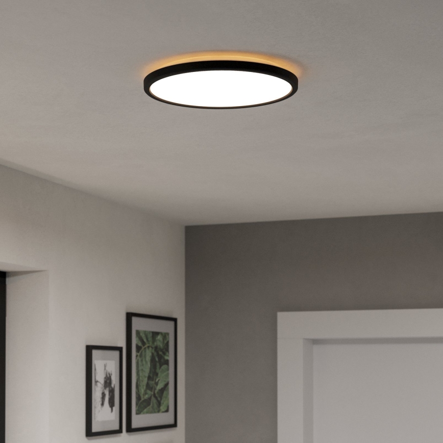 Eglo - LED RGBW Stmievateľné kúpeľňové stropné svietidlo LED/13,9W/230V 2700-6500K pr. 30 cm IP44 čierna ZigBee