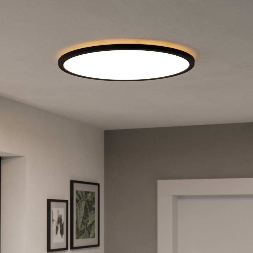 Eglo - LED RGBW Stmievateľné kúpeľňové stropné svietidlo LED/16,8W/230V 2700-6500K pr. 50 cm IP44 čierna ZigBee