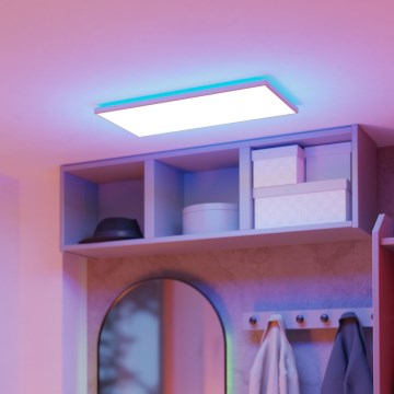 Eglo - LED RGBW Stmievateľné kúpeľňové stropné svietidlo LED/17,2W/230V 2700-6500K 30x57cm IP44 biela ZigBee