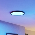 Eglo - LED RGBW Stmievateľné kúpeľňové stropné svietidlo LED/17,5W/230V 2700-6500K pr. 38,9 cm IP44 čierna