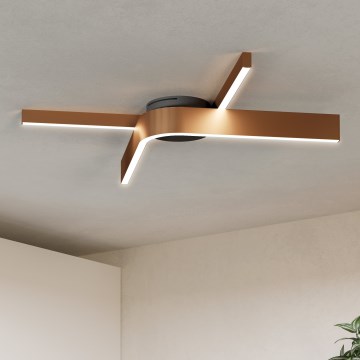 Eglo - LED RGBW Stmievateľné stropné svietidlo 2xLED/18W/230V medená/čierna