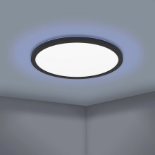 Eglo - LED RGBW Stmievateľné stropné svietidlo LED/16,5W/230V čierna ZigBee