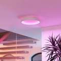 Eglo - LED RGBW stmievateľné stropné svietidlo, LED 19,6 W, 230 V, 2700–6500 K, priemer 35 cm, biela
