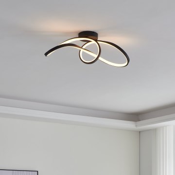 Eglo - LED RGBW Stmievateľné stropné svietidlo LED/22W/230V 2700-6500K čierna