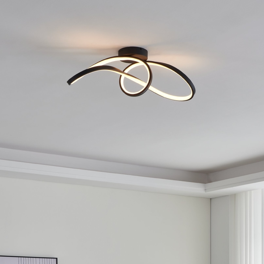 Eglo - LED RGBW Stmievateľné stropné svietidlo LED/22W/230V 2700-6500K čierna