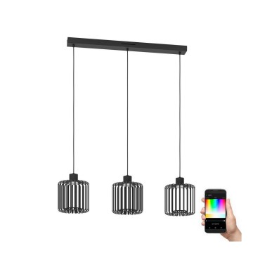 Eglo - LED RGBW Stmievateľný luster na lanku 3xLED/3,7W/230V 2700-6500K