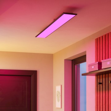 Eglo - LED RGBW stmievateľný prisadený LED panel/28W/230V 2700-6500K 120x15 cm čierny