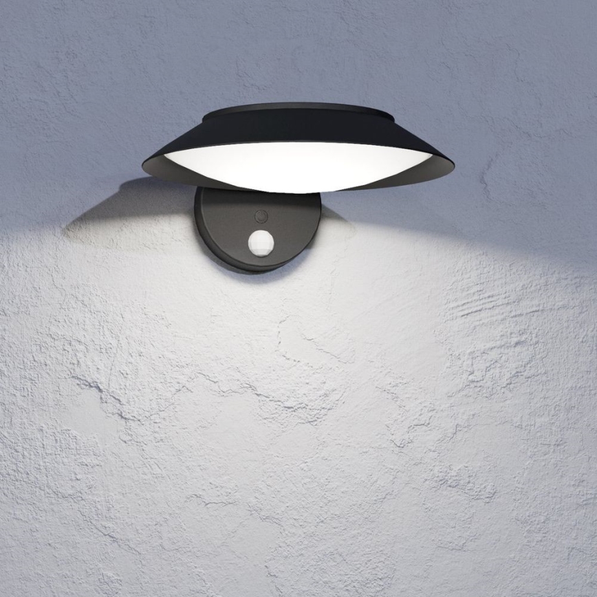 Eglo - LED Solárne nástenné svietidlo so senzorom LED/7W/3,7V 2200 mAh IP44