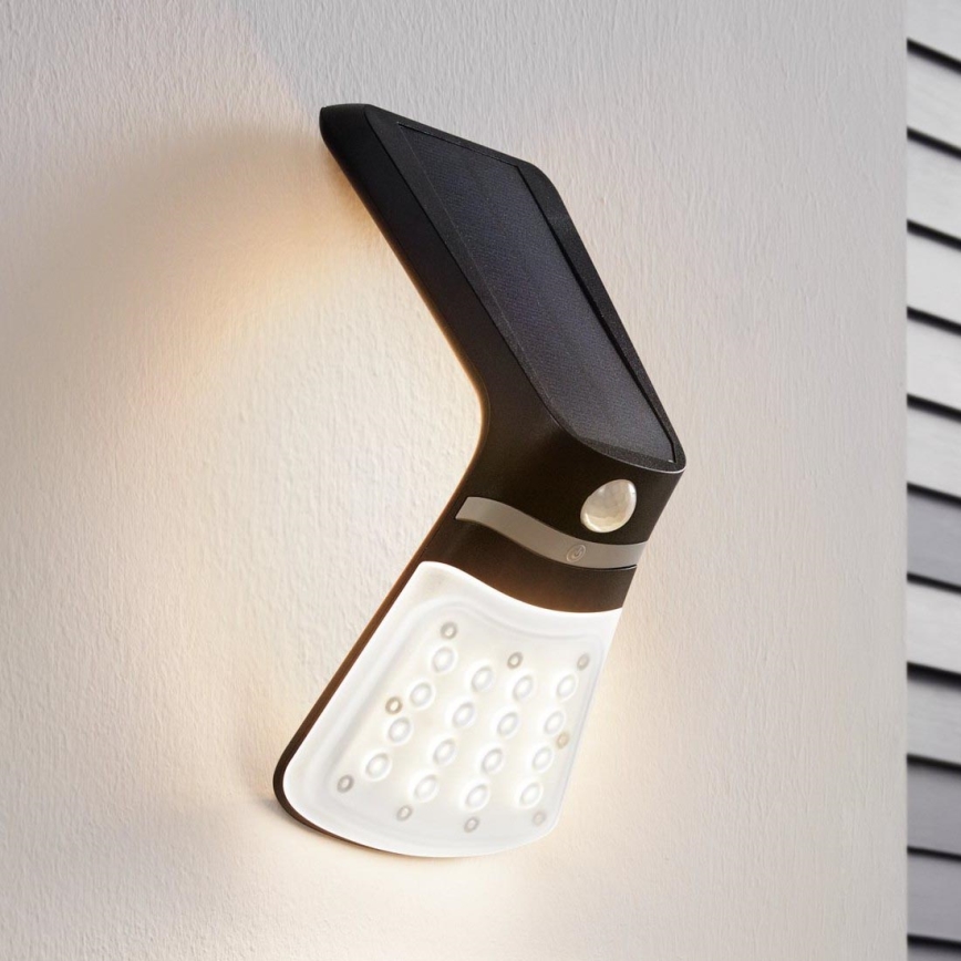 Eglo - LED solárne svietidlo so senzorom LED/2W/3,7V 1200 mAh IP44