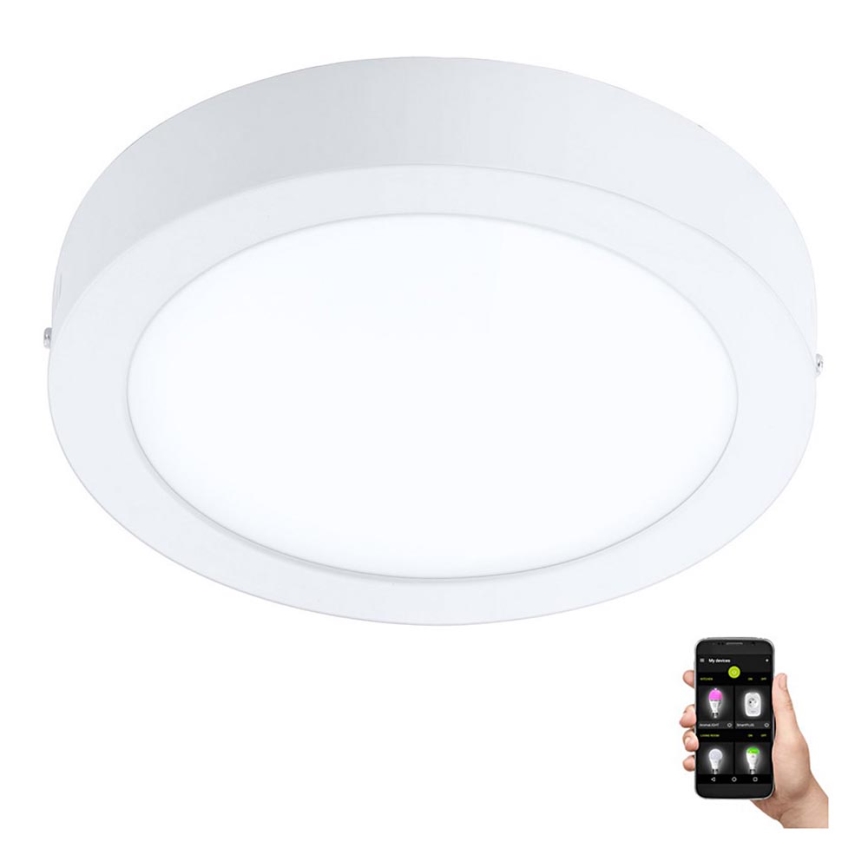 Eglo - LED Stlmiteľné kúpeľňové stropné svietidlo LED/16,5W/230V 2700-6500K IP44 ZigBee pr. 21 cm