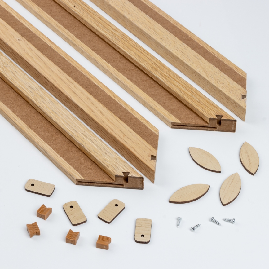 Eglo - LED Stmievateľný prisadený panel POZZALLO WOOD LED/21W/230V 2700-6500K 49,5x49,5 cm hnedá + diaľkové ovládanie