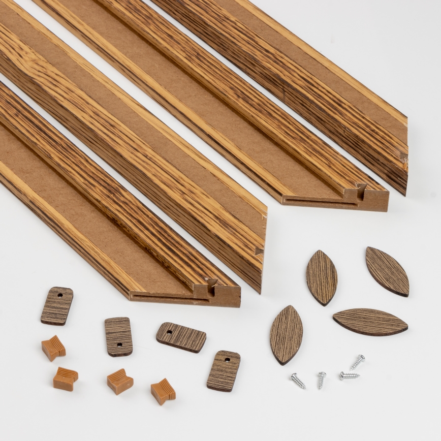 Eglo - LED Stmievateľný prisadený panel POZZALLO WOOD LED/21W/230V 2700-6500K 49,5x49,5 cm hnedá + diaľkové ovládanie