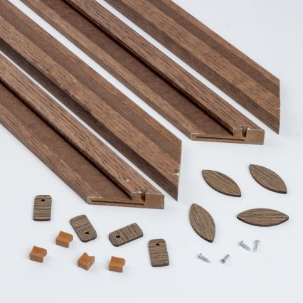 Eglo - LED Stmievateľný prisadený panel POZZALLO WOOD LED/21W/230V 2700-6500K 49,5x49,5 cm tmavohnedá + diaľkové ovládanie