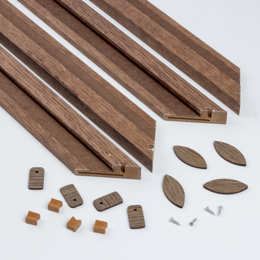 Eglo - LED Stmievateľný prisadený panel POZZALLO WOOD LED/21W/230V 2700-6500K 49,5x49,5 cm tmavohnedá + diaľkové ovládanie