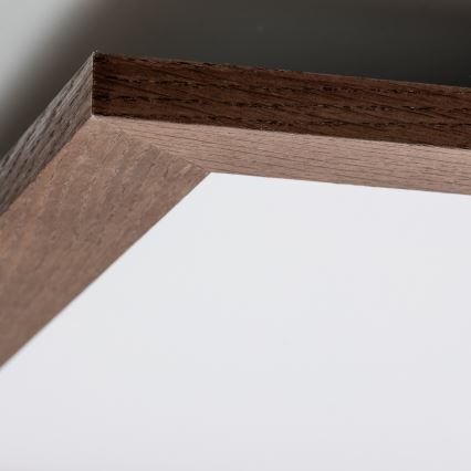 Eglo - LED Stmievateľný prisadený panel SALOBRENA-CL WOOD LED/31W/230V 2700-6500K 64x64 cm tmavohnedá