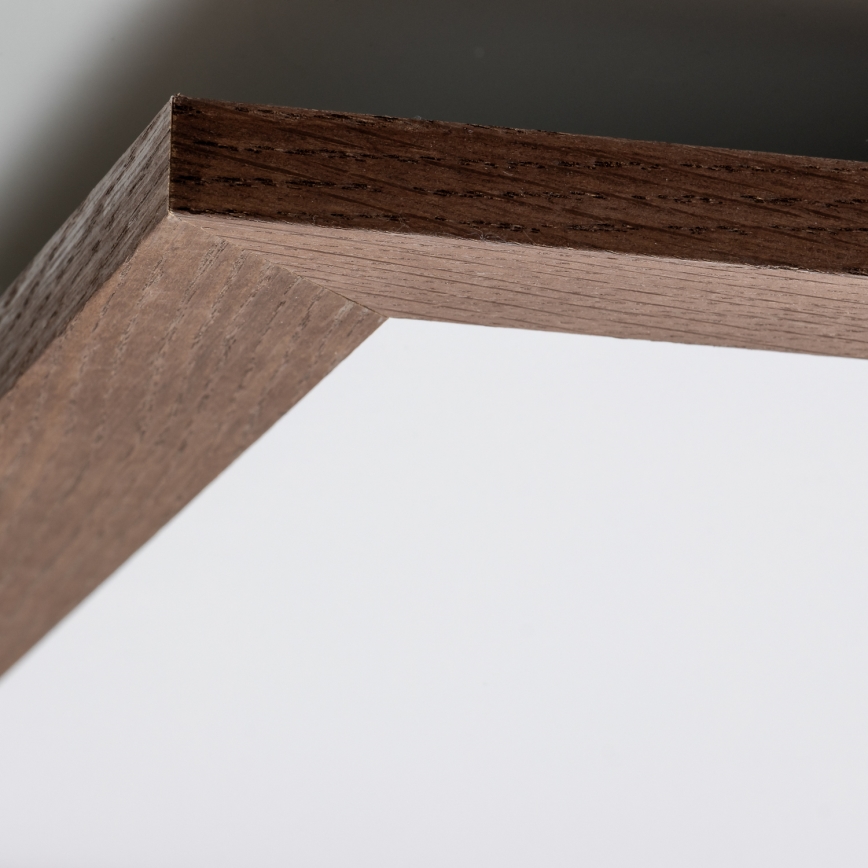 Eglo - LED Stmievateľný prisadený panel SALOBRENA-CL WOOD LED/31W/230V 2700-6500K 64x64 cm tmavohnedá