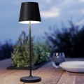 Eglo - LED Stmievaná vonkajšia nabíjateľná stolová lampa LED/3,8W/5V 2400/3000/4000K 2000 mAh IP44 čierna