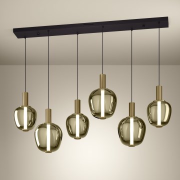 Eglo - LED stmievaný luster 3xLED/5W/230V + 3xLED/6,5W + 6xLED/1,6W zlatý