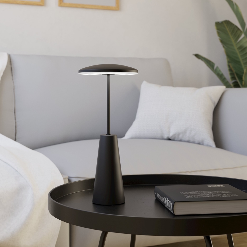 Eglo - LED Stmievateľná dotyková vonkajšia lampa LED/2,8W/5V 2400K/3000K/4000K 5200 mAh IP54 čierna