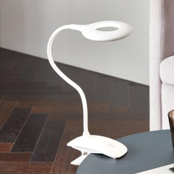 Eglo - LED Stmievateľná lampa s klipom 1xLED/3W/5V 500 mAh biela