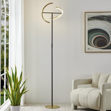 Eglo - LED Stmievateľná stojacia lampa 2xLED/8,8W/230V zlatá/čierna