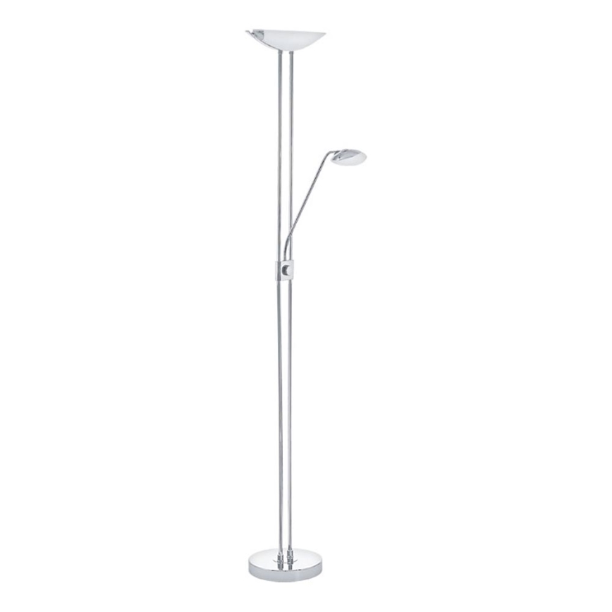 Eglo - LED Stmievateľná stojacia lampa LED/20W + LED/2,5W lesklý chróm