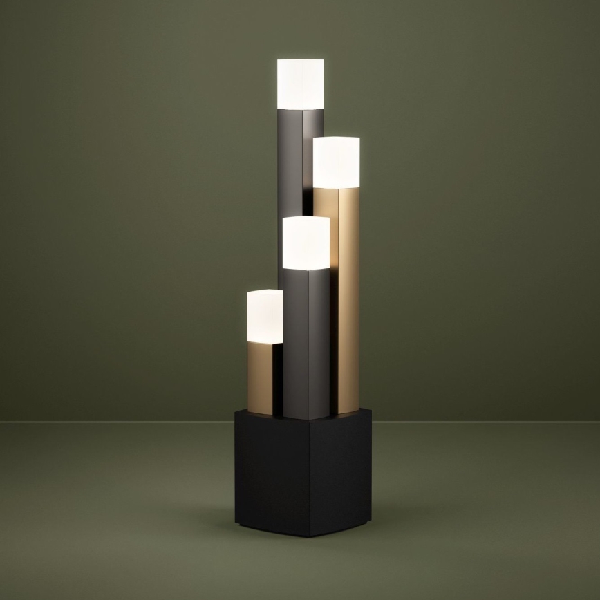 Eglo - LED Stmievateľná stolná lampa 4xLED/3,7W/230V 3000K antracit/zlatá