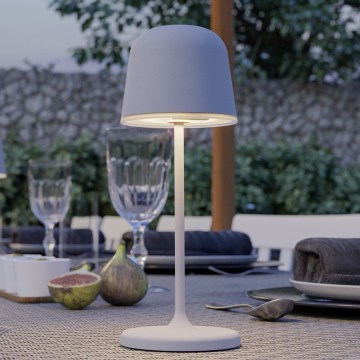 Eglo - LED stmievateľná vonkajšia dotyková nabíjateľná stolná lampa LED/1,8W/5V 2500/3000/4000K 2500 mAh IP54 sivá