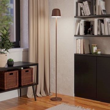Eglo - LED Stmievateľná vonkajšia nabíjacia stojacia lampa LED/4,3W/230V 2400/3000/4000K IP54 hnedá