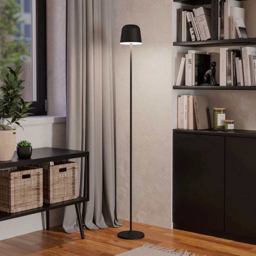 Eglo - LED Stmievateľná vonkajšia nabíjacia stojacia lampa LED/4,3W/5V 2400/3000/4000K IP54 čierna
