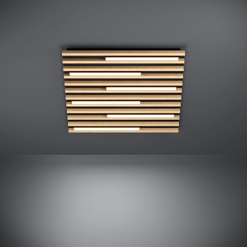 Eglo - LED Stmievateľné stropné svietidlo 6xLED/8,5W/230V 3000K 57,5x57,5 cm hnedá