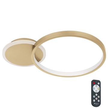 Eglo - LED Stmievateľné stropné svietidlo LED/15W/230V zlatá + diaľkové ovládanie
