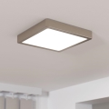 Eglo - LED stmievateľné stropné svietidlo LED/17W/230V matný chróm 21x21 cm