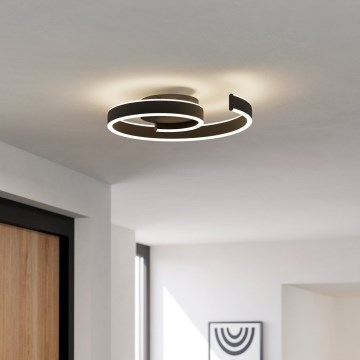 Eglo - LED Stmievateľné stropné svietidlo LED/37W/230V 3000-6500K čierna