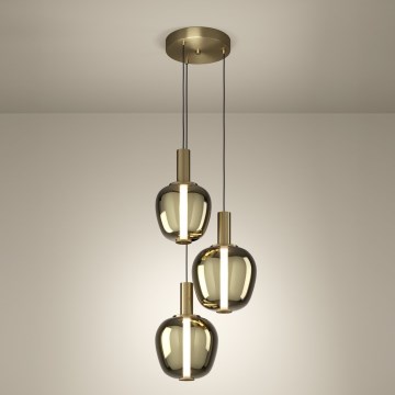 Eglo - LED stmievateľný luster LED/5W/230V + 2xLED/6,5W + 3xLED/1,6W zlatý