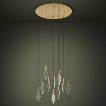 Eglo - LED Stmievateľný luster na lanku 10xLED/3W/230V 3000K pr. 58 cm zlatá