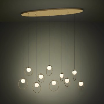 Eglo - LED Stmievateľný luster na lanku 10xLED/3W/230V 3000K zlatá
