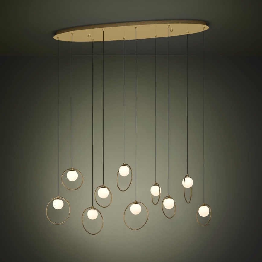 Eglo - LED Stmievateľný luster na lanku 10xLED/3W/230V 3000K zlatá