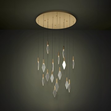 Eglo - LED Stmievateľný luster na lanku 16xLED/3,3W/230V 3000K pr. 78 cm zlatá