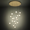 Eglo - LED Stmievateľný luster na lanku 17xLED/3W/230V 3000K pr. 78 cm zlatá