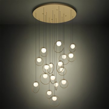 Eglo - LED Stmievateľný luster na lanku 17xLED/3W/230V 3000K pr. 78 cm zlatá