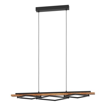 Eglo - LED stmievateľný luster na lanku 2xLED/13W/230V + LED/16W čierna/hnedá