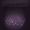 Eglo - LED stmievateľný luster na lanku 8xLED/4,2W/230V čierna/číre